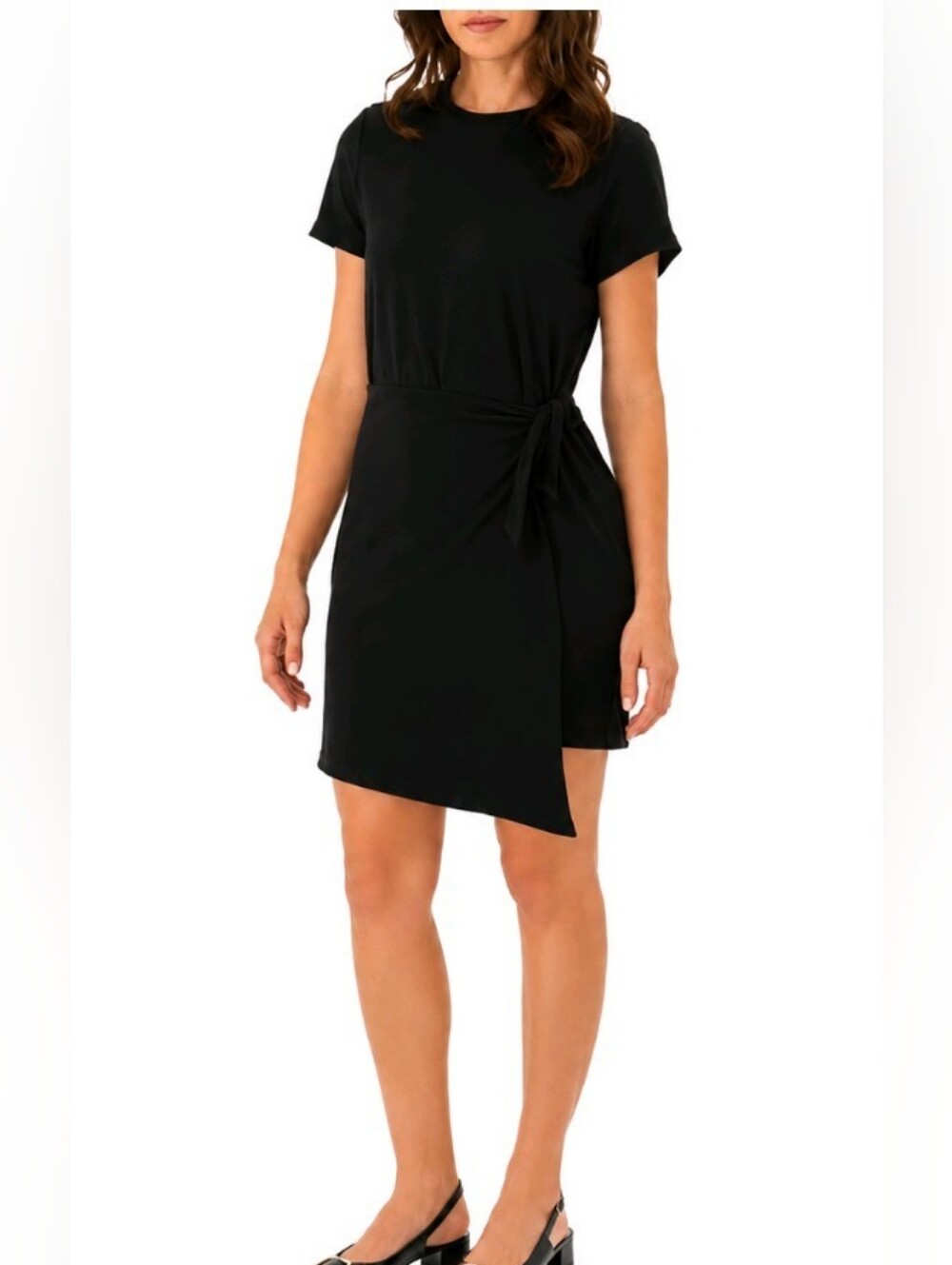 Threads 4 Thought Black Side-Tie Midi Dress NWT Women's Large